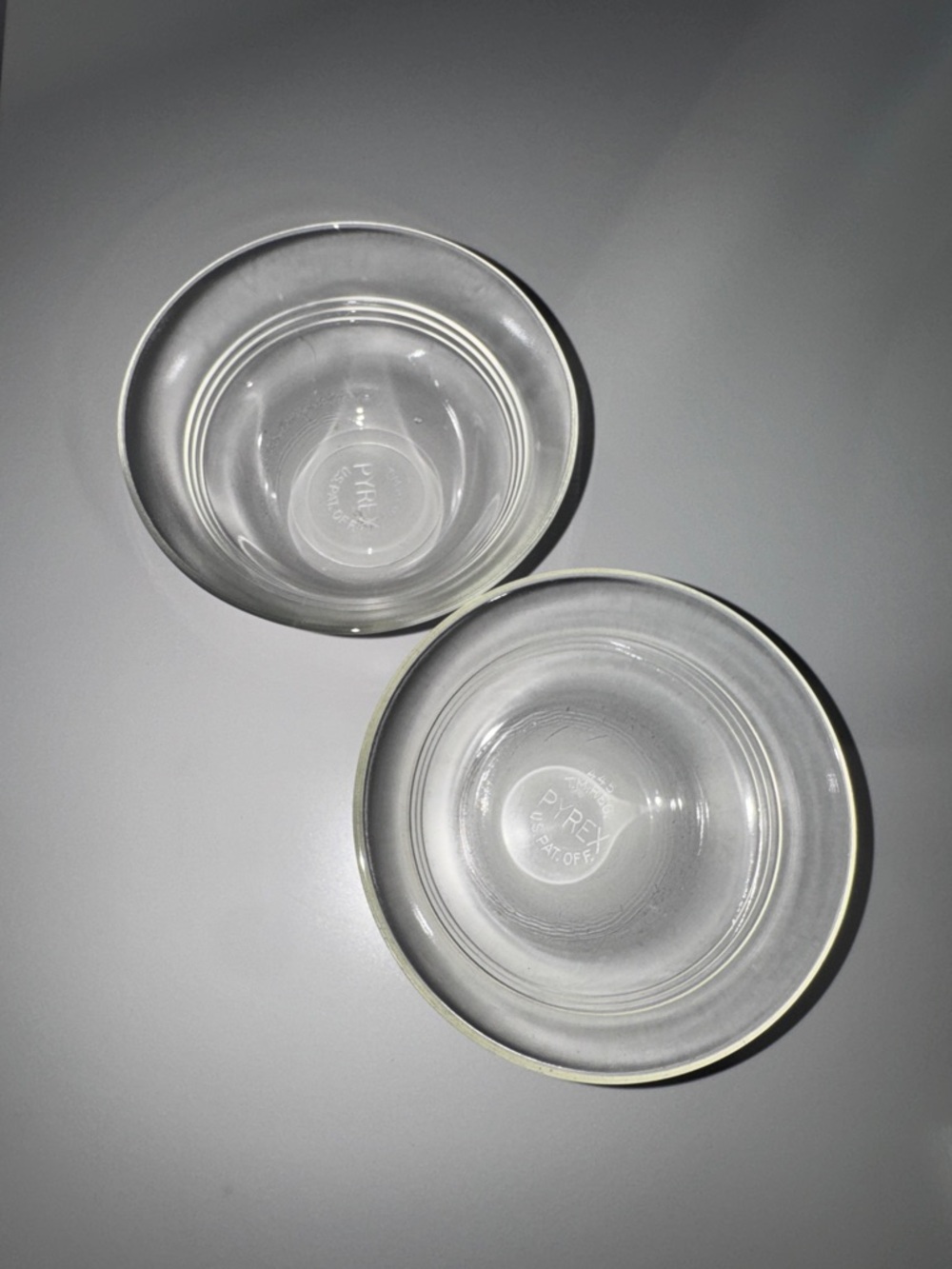 Pyrex‎ Clear Glass Mixing Prep Bowls - Set of 2